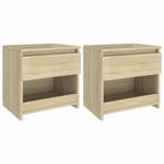 Casa si Gradina - Mobilier - Comode si corpuri - Noptiere - Noptiera, 2 buc., stejar Sonoma, 40x30x39 cm, PAL - Infinity.ro
