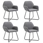 Casa si Gradina - Mobilier - Scaune si fotolii - Scaune - Scaune de bucatarie pivotante, 4 buc., gri inchis, textil - Infinity.ro
