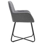 Casa si Gradina - Mobilier - Scaune si fotolii - Scaune - Scaune de bucatarie pivotante, 4 buc., gri inchis, textil - Infinity.ro