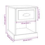 Casa si Gradina - Mobilier - Comode si corpuri - Noptiere - Noptiera, 2 buc, alb, 39x39x47,5 cm, lemn prelucrat - Infinity.ro