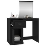 Casa si Gradina - Mobilier - Comode si corpuri - Masute de toaleta - Masa de toaleta cu oglinda, negru 90x50x132,5 cm lemn prelucrat - Infinity.ro