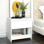 Casa si Gradina - Mobilier - Comode si corpuri - Noptiere - Noptiera, 2 buc., alb, 40x30x39 cm, PAL - Infinity.ro