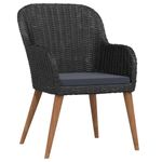 Casa si Gradina - Gradina si terasa - Mobilier exterior - Seturi mobila gradina - Set mobilier de gradina cu perne, 3 piese, negru - Infinity.ro