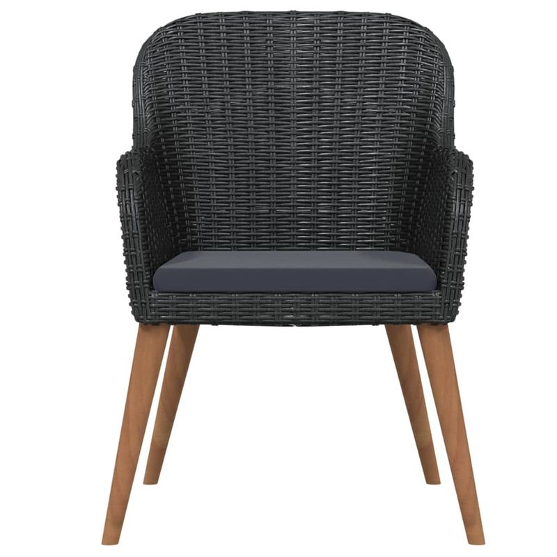 Casa si Gradina - Gradina si terasa - Mobilier exterior - Seturi mobila gradina - Set mobilier de gradina cu perne, 3 piese, negru - Infinity.ro