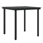 Casa si Gradina - Gradina si terasa - Mobilier exterior - Seturi mobila gradina - Set mobilier de gradina cu perne, 3 piese, negru - Infinity.ro