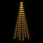 Casa si Gradina - Decoratiuni - Decoratiuni de sezon - Brad de Craciun pe catarg, 108 LED-uri, alb cald, 180 cm - Infinity.ro