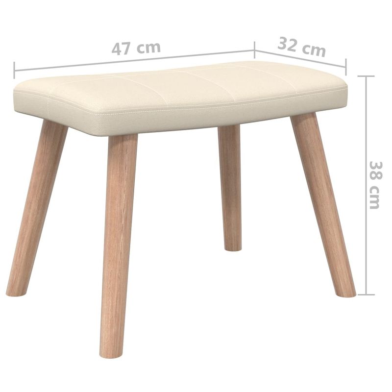 Casa si Gradina - Mobilier - Scaune si fotolii - Scaune - Scaun de relaxare cu taburet, crem, textil - Infinity.ro