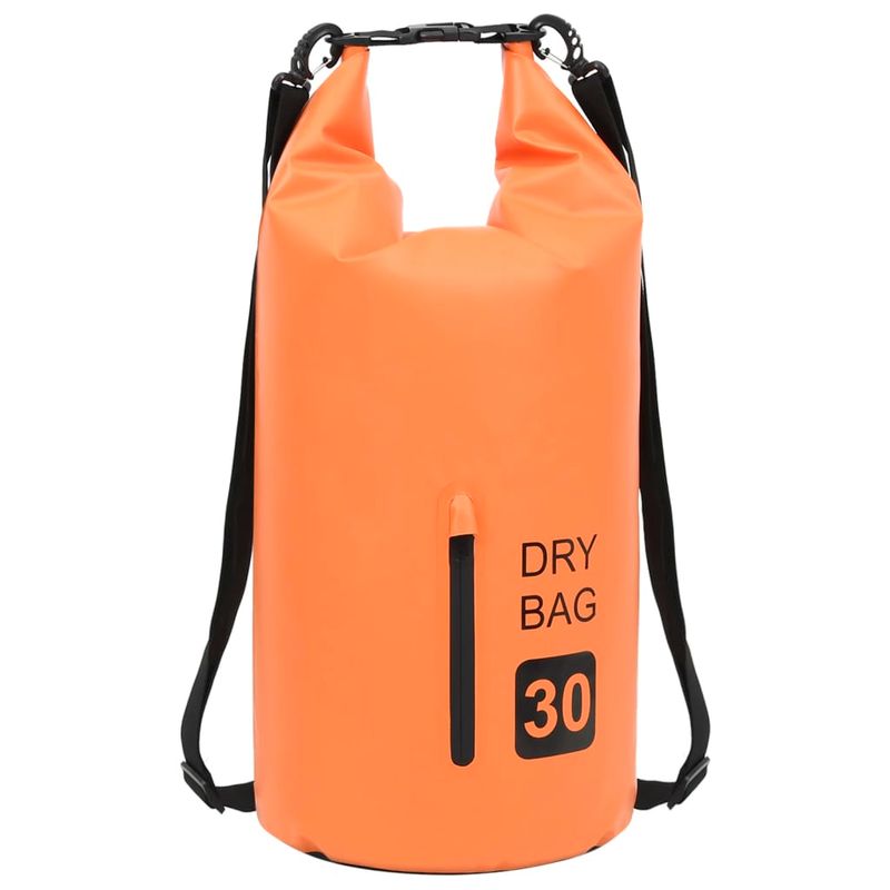 Sport si Outdoor - Sporturi acvatice - Rafting, caiac si canoe - Rucsac impermeabil cu fermoar, portocaliu, 30 L, PVC - Infinity.ro