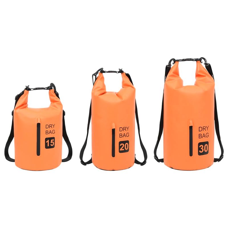 Sport si Outdoor - Sporturi acvatice - Rafting, caiac si canoe - Rucsac impermeabil cu fermoar, portocaliu, 30 L, PVC - Infinity.ro