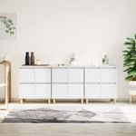 Casa si Gradina - Mobilier - Comode si corpuri - Comode - Servante, 3 buc, alb, 60x35x70 cm, lemn prelucrat - Infinity.ro