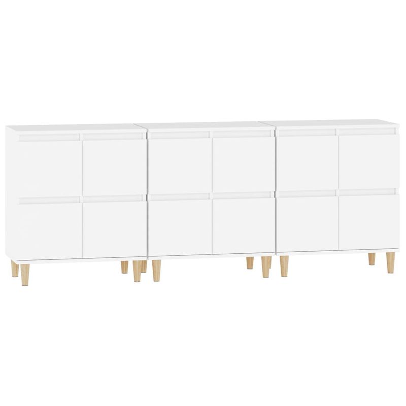 Casa si Gradina - Mobilier - Comode si corpuri - Comode - Servante, 3 buc, alb, 60x35x70 cm, lemn prelucrat - Infinity.ro