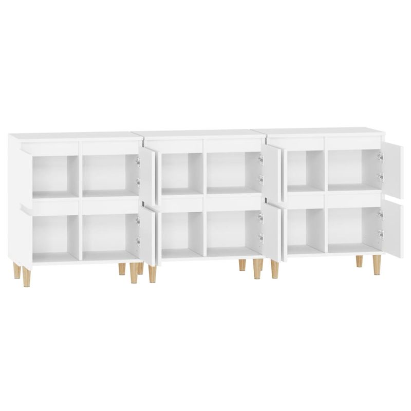 Casa si Gradina - Mobilier - Comode si corpuri - Comode - Servante, 3 buc, alb, 60x35x70 cm, lemn prelucrat - Infinity.ro