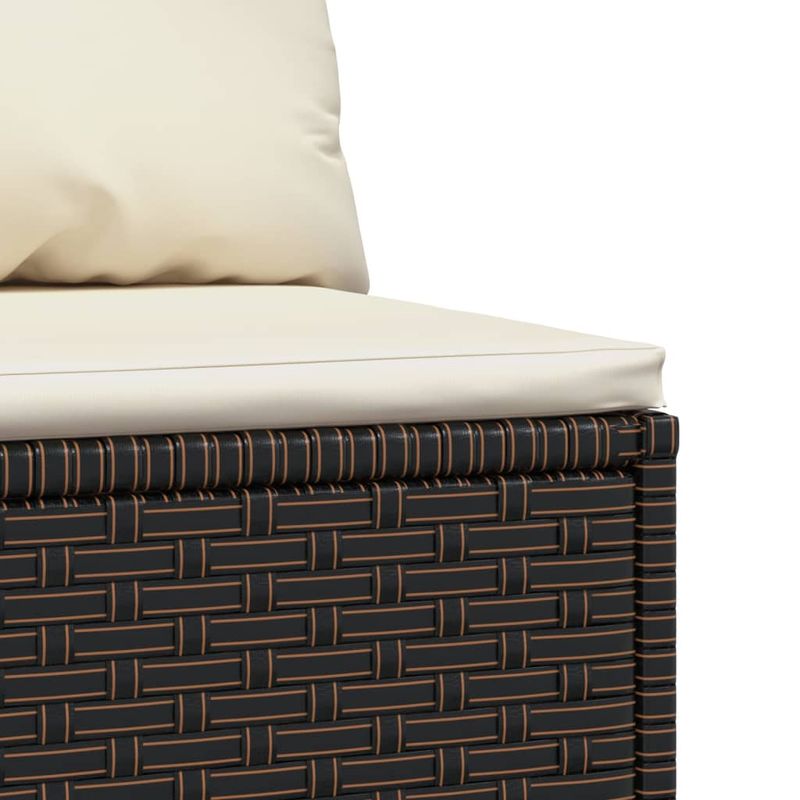 Casa si Gradina - Gradina si terasa - Mobilier exterior - Canapele si fotolii gradina - Canapea de mijloc cu pernă de gradina, pentru gradina, maro, poliratan - Infinity.ro
