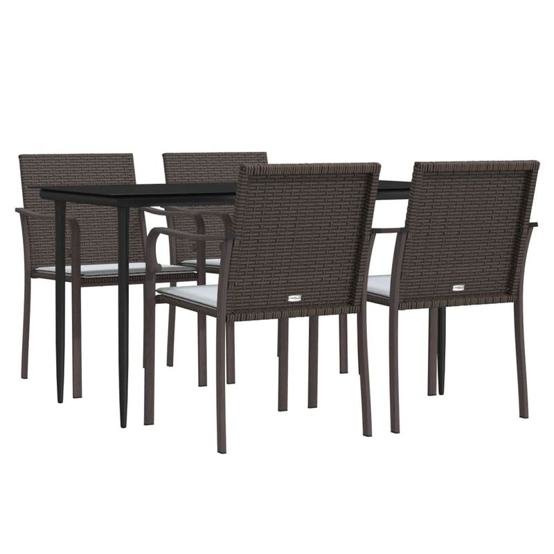 Casa si Gradina - Gradina si terasa - Mobilier exterior - Seturi mobila gradina - Set mobilier de gradina cu perne, 5 piese, poliratan si otel - Infinity.ro