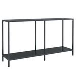 Casa si Gradina - Mobilier - Comode si corpuri - Console - Masa consola, negru, 140x35x75,5 cm, sticla securizata - Infinity.ro