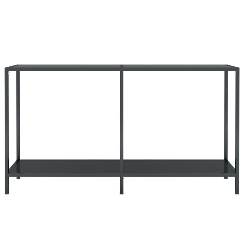 Casa si Gradina - Mobilier - Comode si corpuri - Console - Masa consola, negru, 140x35x75,5 cm, sticla securizata - Infinity.ro