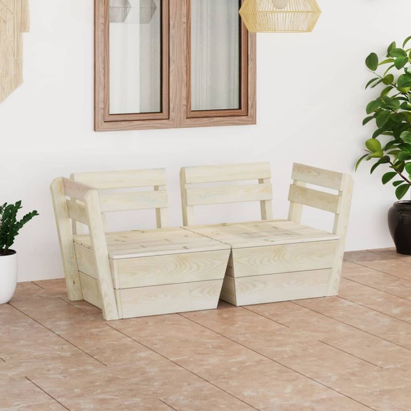 Casa si Gradina - Gradina si terasa - Mobilier exterior - Canapele si fotolii gradina - Canapea de gradina din paleti, 2 locuri, lemn de molid tratat - Infinity.ro