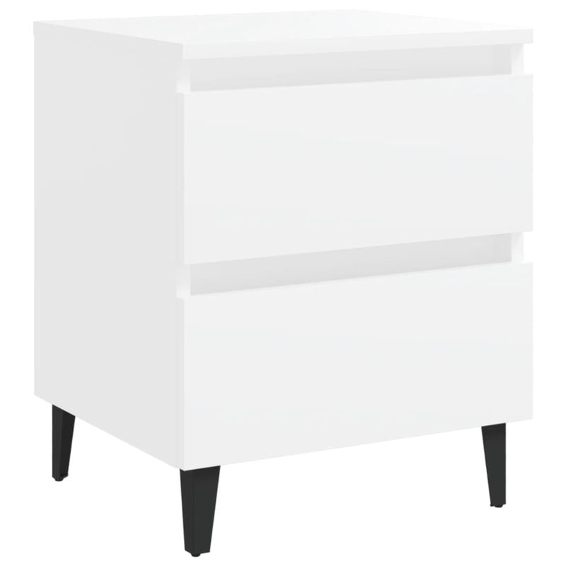 Casa si Gradina - Mobilier - Comode si corpuri - Noptiere - Noptiera, 2 buc., alb, 40x35x50 cm, PAL - Infinity.ro