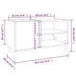 Casa si Gradina - Mobilier - Comode si corpuri - Comode - Comoda discuri, alb, 84,5x38x48 cm, lemn prelucrat - Infinity.ro