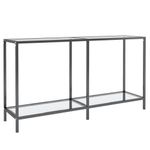 Casa si Gradina - Mobilier - Comode si corpuri - Console - Masa consola, transparent, 140x35x75,5 cm, sticla securizata - Infinity.ro