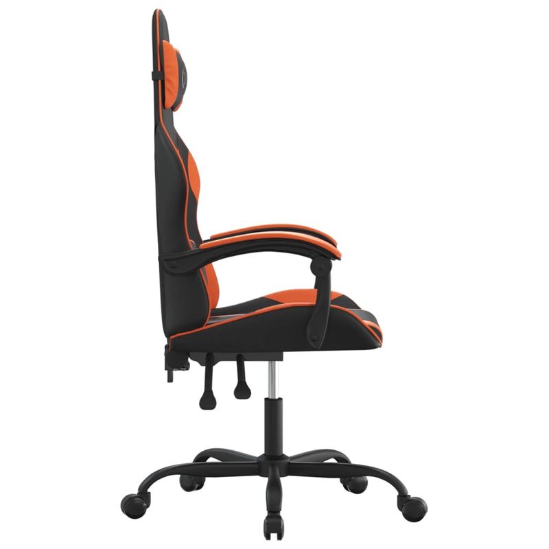 PC, gaming si accesorii - Gaming - Accesorii gaming - Scaune gaming - Scaun de gaming pivotant, negru si portocaliu, piele ecologica - Infinity.ro