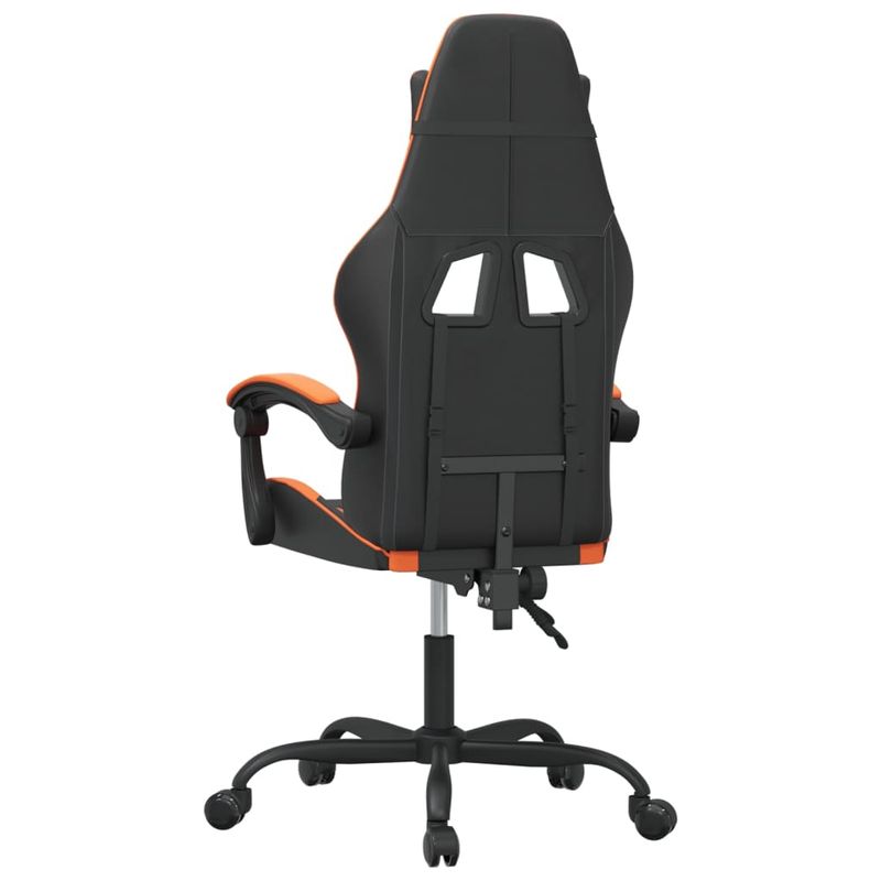 PC, gaming si accesorii - Gaming - Accesorii gaming - Scaune gaming - Scaun de gaming pivotant, negru si portocaliu, piele ecologica - Infinity.ro