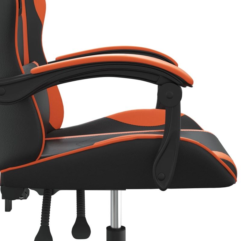 PC, gaming si accesorii - Gaming - Accesorii gaming - Scaune gaming - Scaun de gaming pivotant, negru si portocaliu, piele ecologica - Infinity.ro