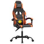 PC, gaming si accesorii - Gaming - Accesorii gaming - Scaune gaming - Scaun de gaming pivotant, negru si portocaliu, piele ecologica - Infinity.ro