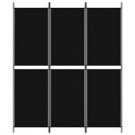 Casa si Gradina - Decoratiuni - Pereti despartitori si paravane - Paravan de camera cu 3 panouri, negru, 150 x 180 cm, textil - Infinity.ro