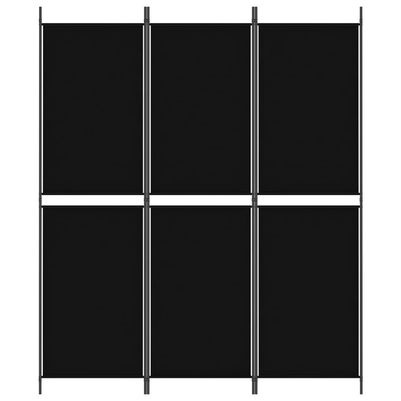 Casa si Gradina - Decoratiuni - Pereti despartitori si paravane - Paravan de camera cu 3 panouri, negru, 150 x 180 cm, textil - Infinity.ro