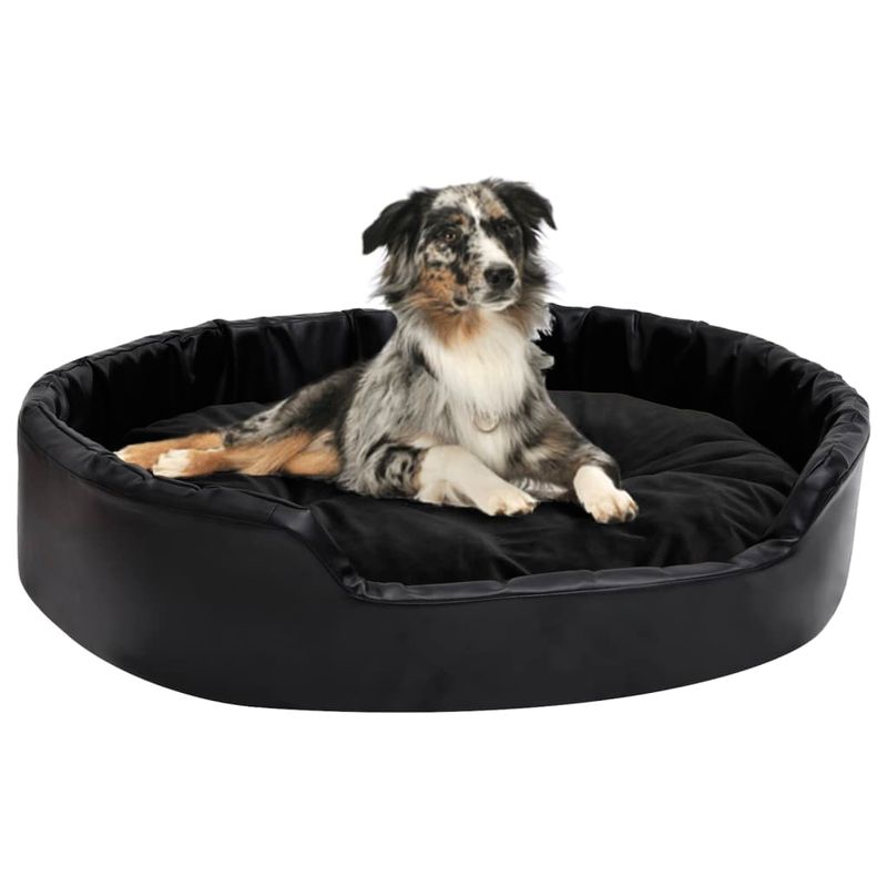 Petshop - Accesorii petshop - Culcusuri si custi - Culcusuri si saltele - Pat pentru caini, negru, 90x79x20 cm, plus/piele ecologica - Infinity.ro
