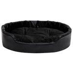 Petshop - Accesorii petshop - Culcusuri si custi - Culcusuri si saltele - Pat pentru caini, negru, 90x79x20 cm, plus/piele ecologica - Infinity.ro