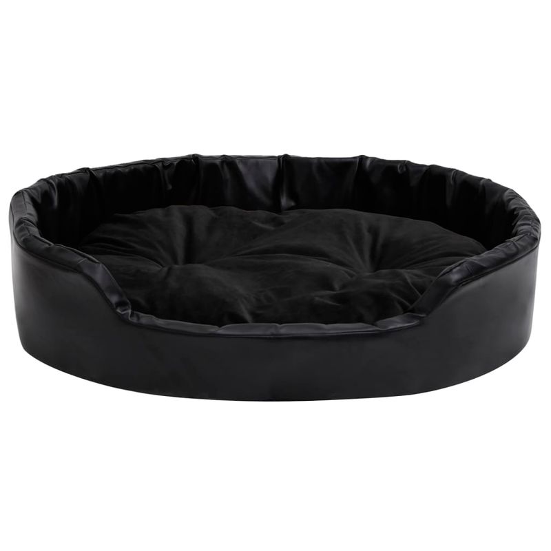 Petshop - Accesorii petshop - Culcusuri si custi - Culcusuri si saltele - Pat pentru caini, negru, 90x79x20 cm, plus/piele ecologica - Infinity.ro