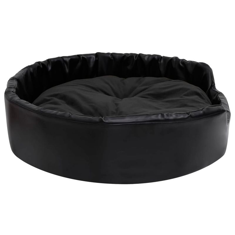 Petshop - Accesorii petshop - Culcusuri si custi - Culcusuri si saltele - Pat pentru caini, negru, 90x79x20 cm, plus/piele ecologica - Infinity.ro