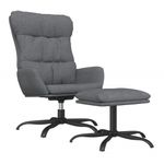 Casa si Gradina - Mobilier - Scaune si fotolii - Fotolii - Fotoliu de relaxare cu taburet, gri deschis, material textil - Infinity.ro