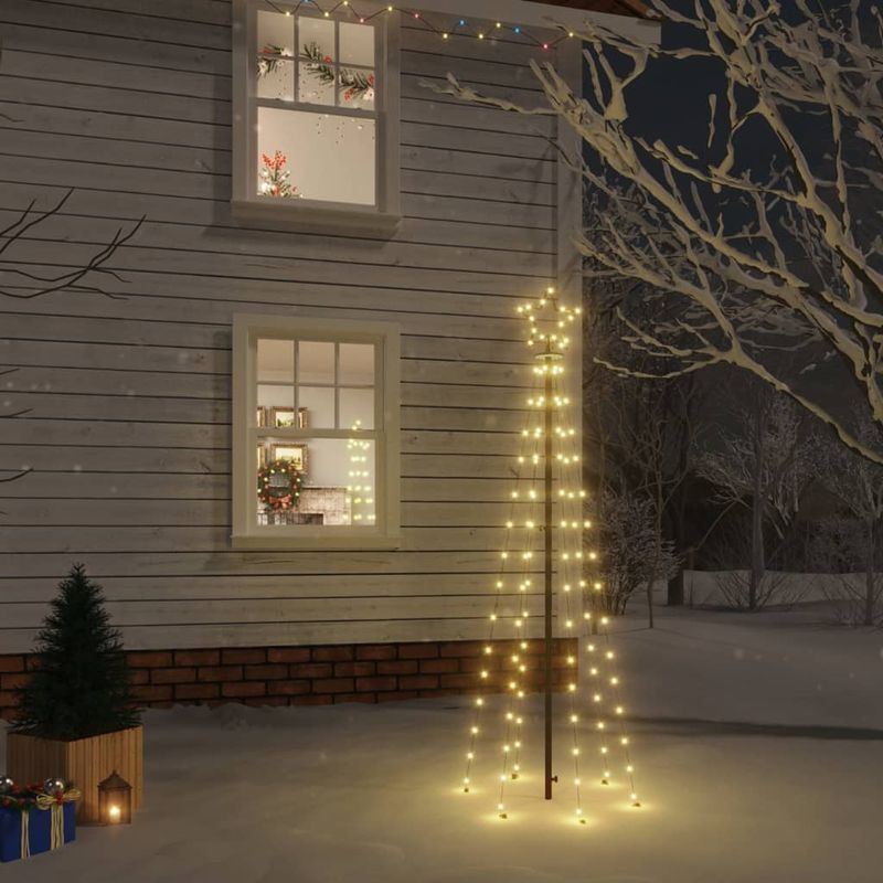 Casa si Gradina - Decoratiuni - Decoratiuni de sezon - Brad de Craciun, 108 LED-uri alb cald, 180 cm, cu tarus - Infinity.ro