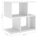 Casa si Gradina - Mobilier - Comode si corpuri - Noptiere - Noptiera, 2 buc., alb, 50x30x51,5 cm, PAL - Infinity.ro