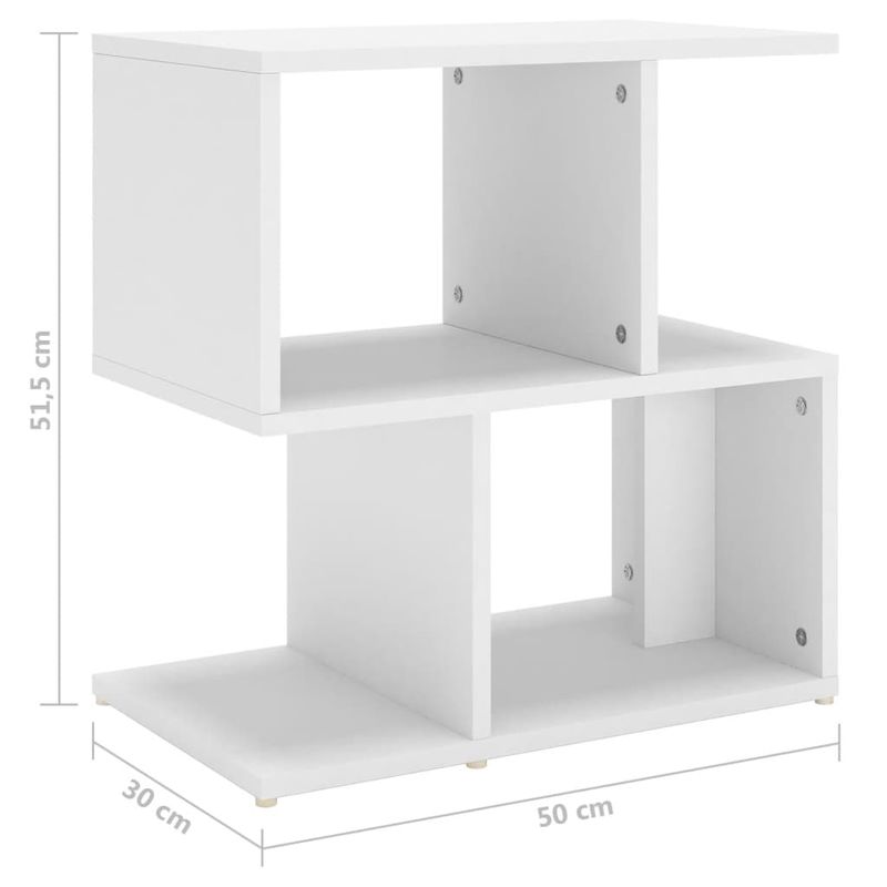 Casa si Gradina - Mobilier - Comode si corpuri - Noptiere - Noptiera, 2 buc., alb, 50x30x51,5 cm, PAL - Infinity.ro