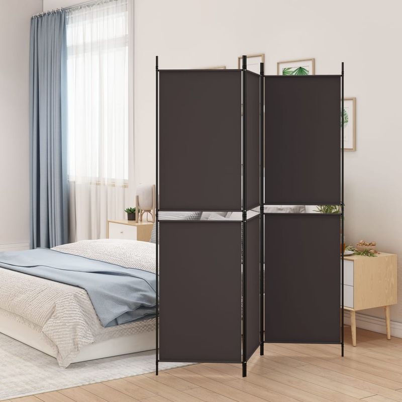 Casa si Gradina - Decoratiuni - Pereti despartitori si paravane - Paravan de camera cu 3 panouri, maro, 150x180 cm, textil - Infinity.ro