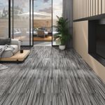 Casa si Gradina - Constructii - Parchet si pardoseli interioare - Parchet si pardoseli - Placi de pardoseala autoadezive, gri dungi, 5,02 m², PVC, 2 mm - Infinity.ro