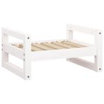 Petshop - Accesorii petshop - Culcusuri si custi - Culcusuri si saltele - Pat pentru caini, alb, 55,5x45,5x28 cm, lemn masiv de pin - Infinity.ro