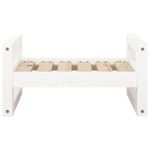 Petshop - Accesorii petshop - Culcusuri si custi - Culcusuri si saltele - Pat pentru caini, alb, 55,5x45,5x28 cm, lemn masiv de pin - Infinity.ro