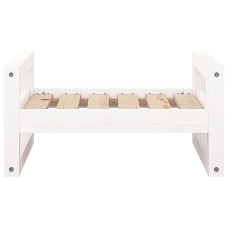 Petshop - Accesorii petshop - Culcusuri si custi - Culcusuri si saltele - Pat pentru caini, alb, 55,5x45,5x28 cm, lemn masiv de pin - Infinity.ro