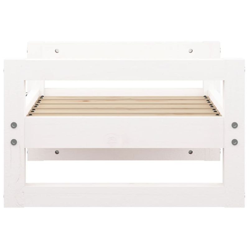 Petshop - Accesorii petshop - Culcusuri si custi - Culcusuri si saltele - Pat pentru caini, alb, 55,5x45,5x28 cm, lemn masiv de pin - Infinity.ro