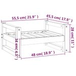 Petshop - Accesorii petshop - Culcusuri si custi - Culcusuri si saltele - Pat pentru caini, alb, 55,5x45,5x28 cm, lemn masiv de pin - Infinity.ro