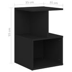 Casa si Gradina - Mobilier - Comode si corpuri - Noptiere - Noptiera, 2 buc., negru, 35x35x55 cm, PAL - Infinity.ro