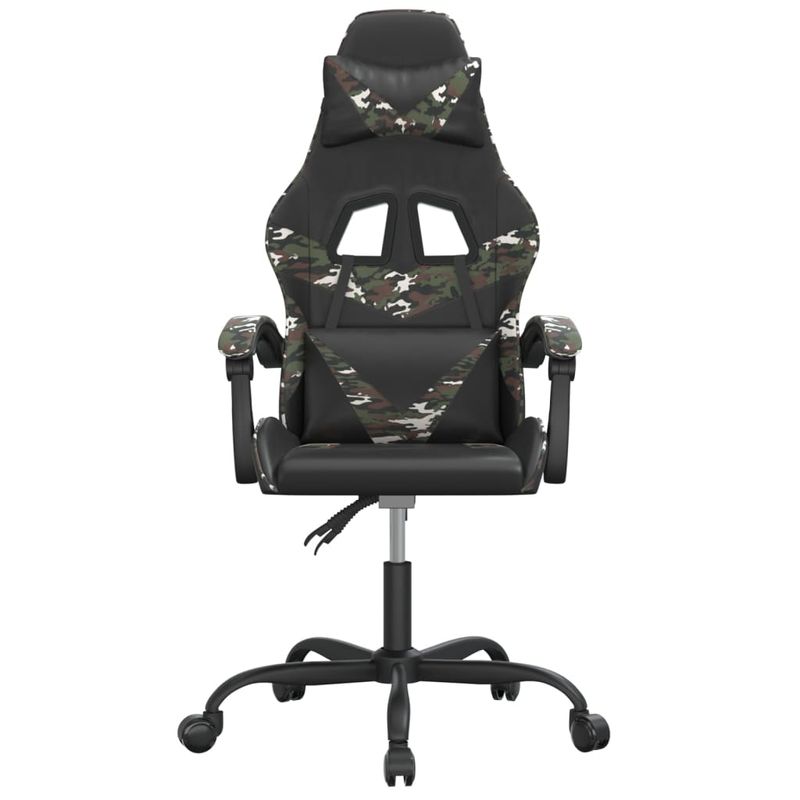 Casa si Gradina - Mobilier - Scaune si fotolii - Scaune - Scaun de gaming pivotant, negru si camuflaj, piele ecologica - Infinity.ro