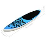 Sport si Outdoor - Sporturi acvatice - Sporturi pe placa - Stand up paddle - Set de placa SUP gonflabila, albastru, 305x76x15 cm - Infinity.ro