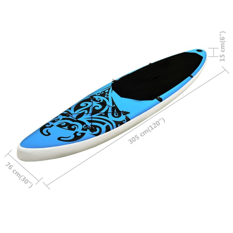 Sport si Outdoor - Sporturi acvatice - Sporturi pe placa - Stand up paddle - Set de placa SUP gonflabila, albastru, 305x76x15 cm - Infinity.ro