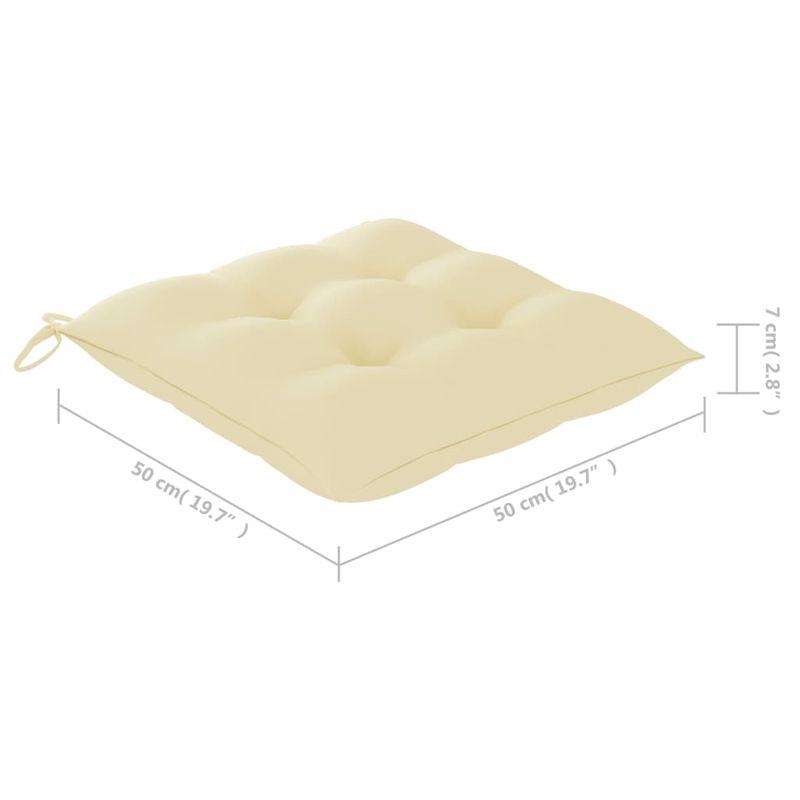 Casa si Gradina - Gradina si terasa - Mobilier exterior - Seturi mobila gradina - Scaune de gradina cu masa de ceai si perne lemn masiv de acacia - Infinity.ro